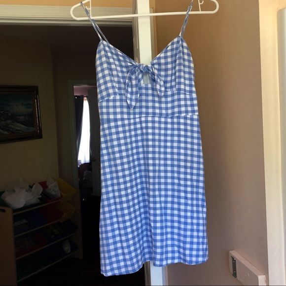 SOLD Lulus St. Helena Gingham Tie-Front Dress - Picture 6 of 11